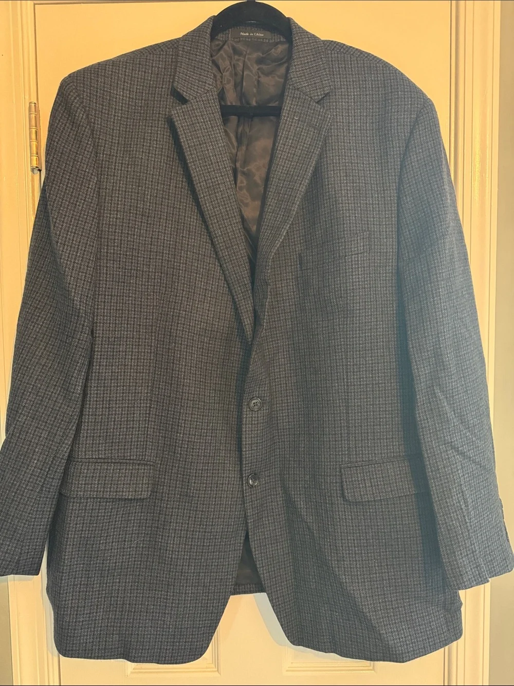 Lauren Ralph Lauren Navy Houndstooth Sport Coat